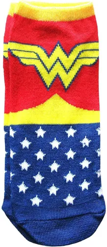 Vista 4 de Hyp DC Comics Wonder Woman Classic Juniors - Paquete de 5 calcetines tobilleros de corte bajo (4-10)