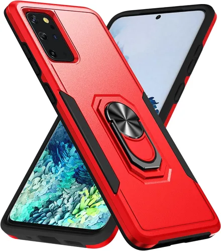 Vista 11 de Funda para Samsung Galaxy S20 Plus con soporte, anillo magnético de armadura, resistente funda protectora de grado militar a prueba de golpes