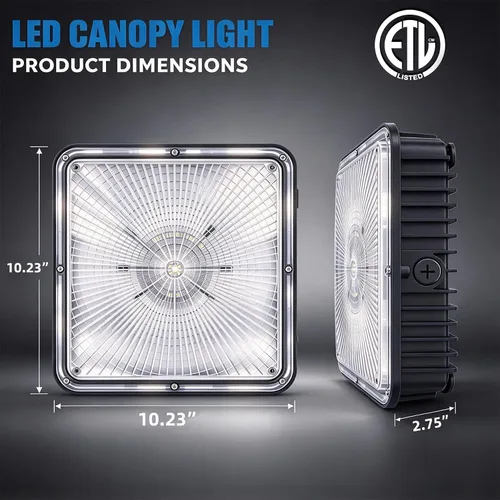 Vista 4 de WYZM Paquete de 2 luces LED de toldo de 70 W con certificación UL 8400LM