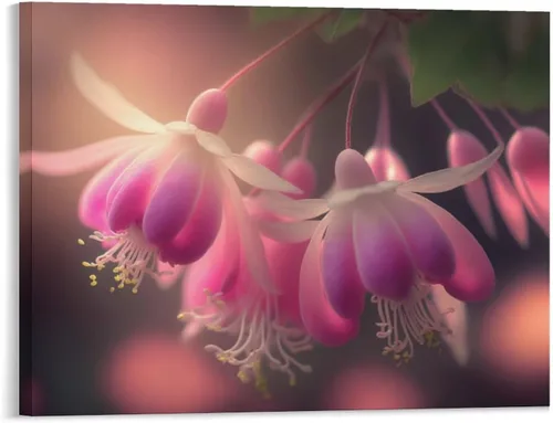 Vista 12 de Póster decorativo de pared, divertido lienzo enmarcado con flores rosas fucsias, pintura artística para baño, habitación de niños, regalos