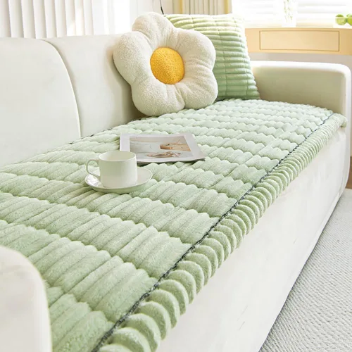 Vista 16 de vctops - Funda de sofá a rayas súper suave de corduroy, funda seccional para sofá, funda lavable antideslizante para sofá, protector de muebles