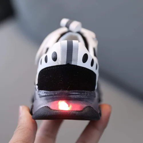 Vista 6 de Zapatos de caminar suaves del bebé del bebé,Niños bebé niñas llevó luz luminosa corriendo deporte zapatos zapatillas de deporte de malla