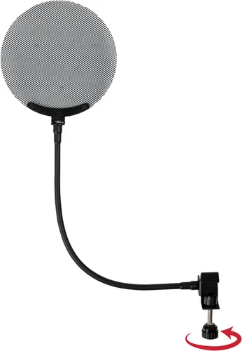 Vista 8 de Gator Frameworks Split Level Double Layered Pop Filter with Attachment Clamp; Fits Most Standard Microphone Stands (GM-POP Filter)