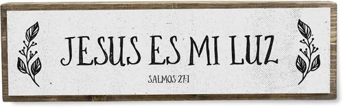 Vista 12 de Estad Quietos Y Conoced Que Yo Soy Dios – Versículo de la Biblia en Español – mensajes cristianos para decorar - Letrero de metal y madera