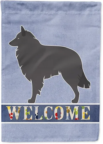 Vista 91 de Caroline's Treasures BB8334GF AIDI Bandera de jardín para perro de montaña del Atlas, bandera de buzón azul, bandera decorativa para patio exterior