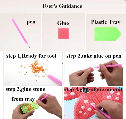 Vista 6 de ZSNUOK - Kit de pintura de diamantes 5D para bricolaje, kit de arte de diamantes 5D, taladro redondo completo para adultos o niños, kits de bordado