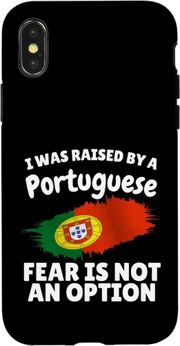 Vista 5 de I was Raised by a Portuguese Portugal Flag Gift Son Daughter Case for iPhone 16