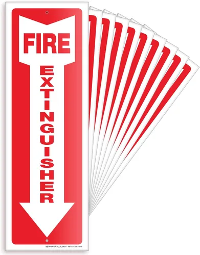 Vista 12 de iSYFIX Señales para extintor de incendios – Paquete de 3 carteles de 4 x 12 pulgadas – Plástico de poliestireno de 40 mil de grosor, laminado