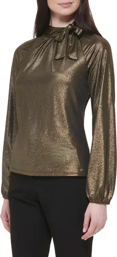 Vista 3 de Tommy Hilfiger Top de trabajo para mujer, blusa elegante de punto