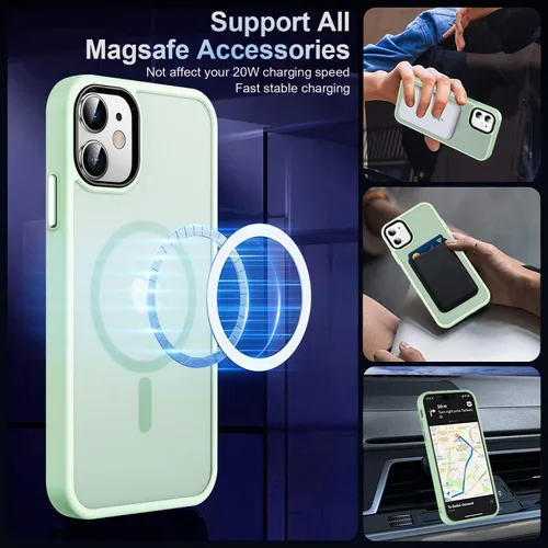 Vista 230 de MOCCA - Funda magnética resistente para iPhone XR de 6.1 pulgadas, compatible con MagSafe, funda con protección contra caídas de grado militar