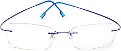 Vista 2 de Jcerki Gafas de miopía sin marco para hombres y mujeres, gafas de miopía -0.50 Fuerza Moda Distancia