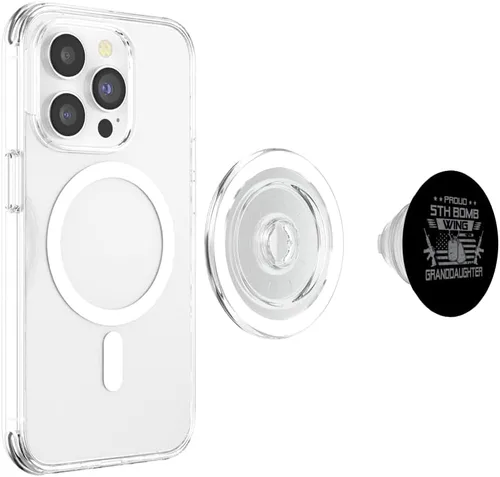 Vista 4 de Proud 5th Bomb Wing Granddaughter US Veteran Family Matching PopSockets MagSafe PopGrip for iPhone