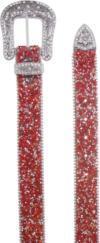 Vista 4 de Western Cowboy Rhinestone Bling Mesh Stone Belt - Opciones de varios