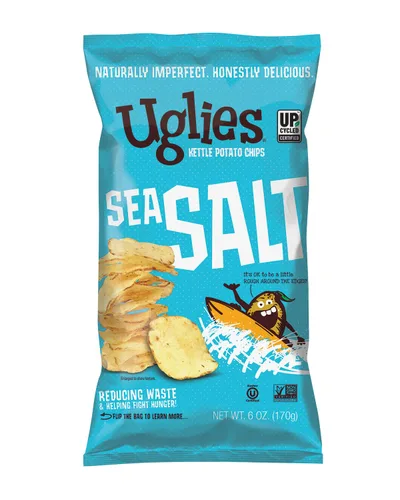 Vista 6 de UGLIES Patatas fritas cocidas en hervidor de agua, aperitivos sin gluten, patatas fritas Kosher, aperitivos sin OMG para niños u oficina, bolsas