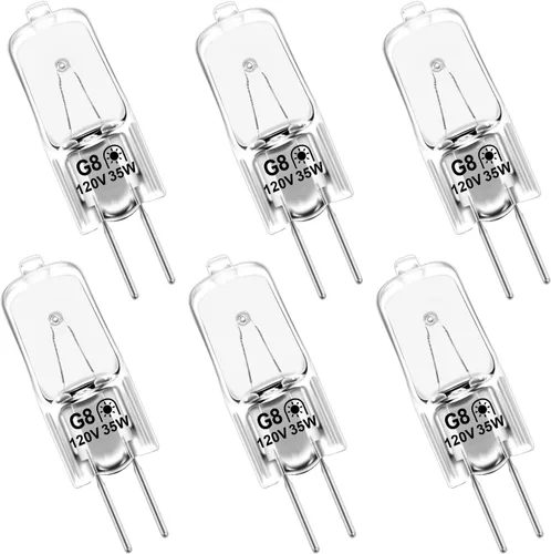 Vista 9 de Bombilla LED de vidrio G8 para microondas equivalente a 50 W, 130 V, 5 W, 500 lm, luz blanca diurna, compatible con campana de microondas GE Samsung