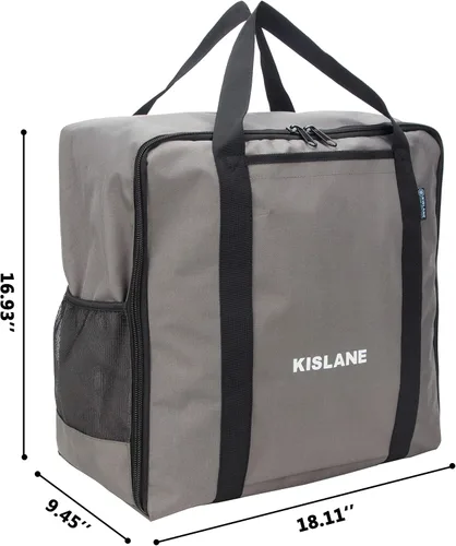 Vista 8 de Bolsa de transporte para parrilla KISLANE se adapta a la parrilla Blackstone de 17'' de mesa, almacenamiento de accesorios de parrilla para BBQ al