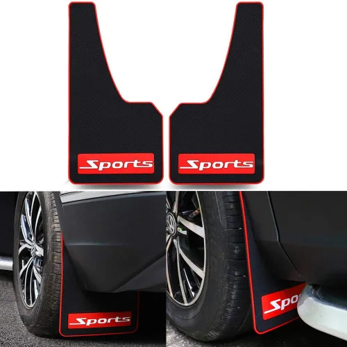 Vista 6 de Guardabarros de goma universal para coche, guardabarros de goma para deportes universales, guardabarros de barro para protección de salpicaduras