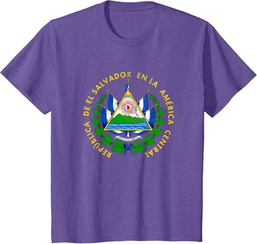 Vista 59 de Escudo de armas de El Salvador Salvadoran Distressed Design T-Shirt