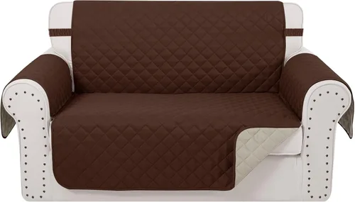 Vista 57 de Fundas para Silla Reclinable Reversibles Funda de Sofá para Mascotas Protector de Muebles Lazy Boy (Silla 23'', Beige/Beige)