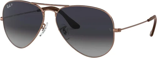 Vista 2 de Ray-Ban RB3025 - Gafas de sol clásicas de aviador para hombre y mujer Cobre/Polarizado Azul Gradiente Gris