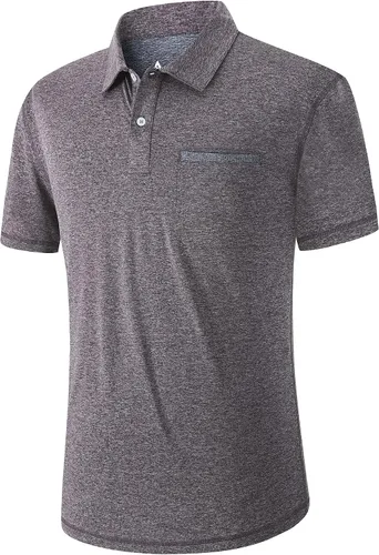 Vista 28 de V VALANCH Polo de golf de manga corta para hombre, estilo casual, con cuello que absorbe la humedad