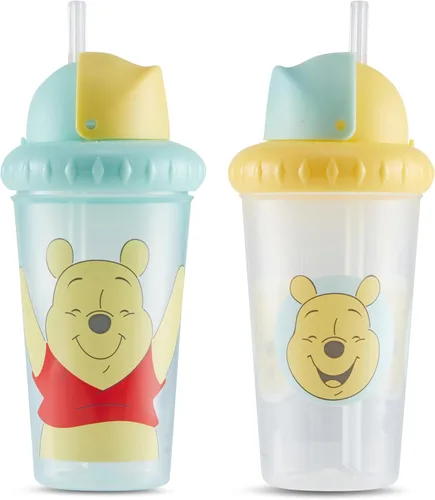 Vista 11 de Disney Vasos Sippy para Niños Pequeños para Niños y Niñas Paquete de Dos Vasos Sippy de 10 Onzas con Pajita y Tapa Botella de Agua de Viaje