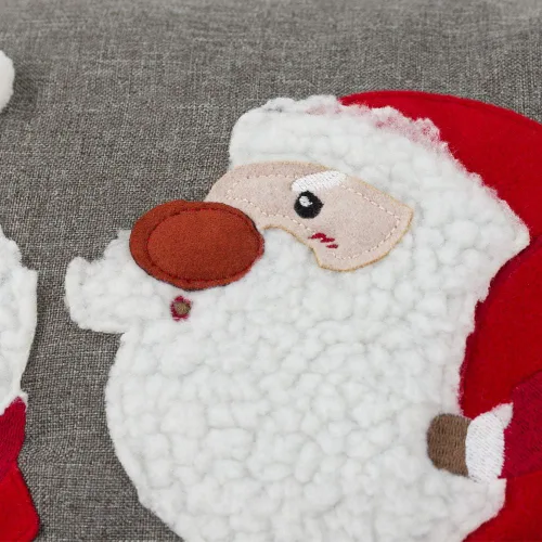 Vista 5 de OiseauVoler Funda de cojín de Navidad de Papá Noel, funda de almohada decorativa para sofá, cama, hogar, decoración de Navidad, 14 x 24 pulgadas