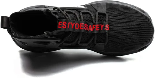 Vista 5 de ORISTACO Botas de seguridad para el trabajo, botas de construcción industrial ligeras y transpirables