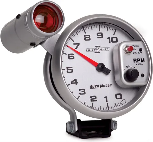 Vista 3 de Auto Meter 4999 Ultra-Lite II 5" 10000 RPM Pedestal Mount Shift-Lite Tacómetro