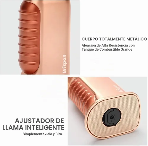 Vista 4 de Encendedor de antorcha, Quad 4 Jet Flame a prueba de viento de butano recargable con bloqueo de seguridad para cocina, parrilla, barbacoa, vela