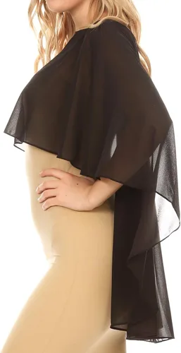 Vista 3 de Sakkas Anya - Capa de gasa suave para mujer, para boda, dama de honor, novia, bolero