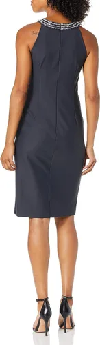 Vista 2 de Alex Evenings Vestido corto con cuello halter elástico para mujer