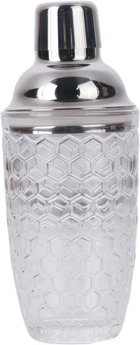 Vista 8 de JNWINOG Coctelera, coctelera mixta de 14.37 onzas con taza de vidrio, herramienta profesional de barra con vidrio de escala (hexagonal)