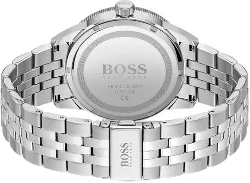 Vista 3 de BOSS Drifter - Reloj de cuarzo para hombre con correa de acero inoxidable, plateado, 22 (modelo 1513902), plateado, Reloj de cuarzo