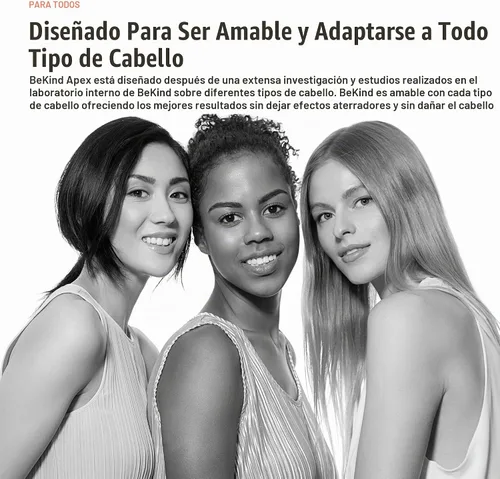 Vista 8 de BeKind Apex - Plancha de pelo 2 en 1, alisador y rizador, color blanco Blanco ártico
