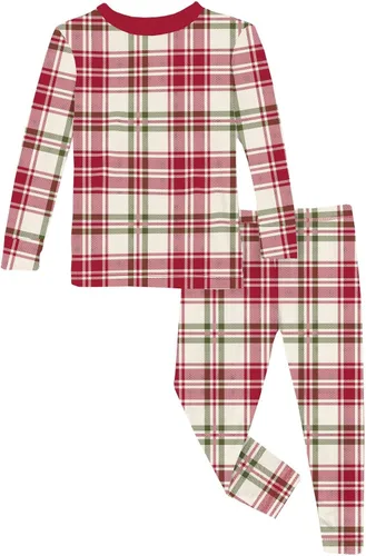 Vista 100 de KicKee Pants Conjunto de pijama de manga larga con estampado de piezas