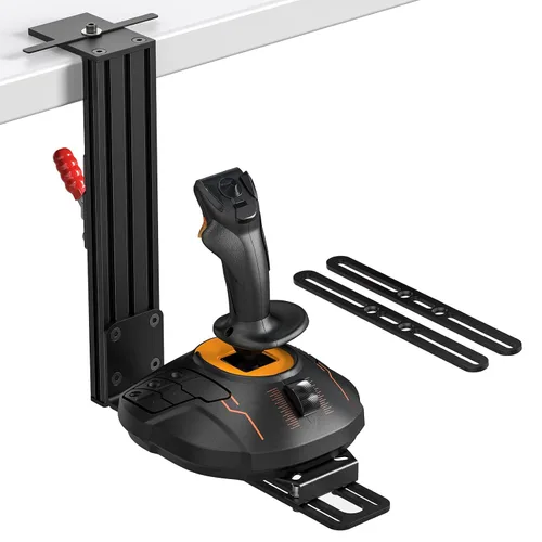 Vista 8 de Desk Mount for The Flight Sim Game Joystick Hotas Throttle Systems Flight Simulator Desk Mount Compatible with ThrustmasterLogitechTCA Officer