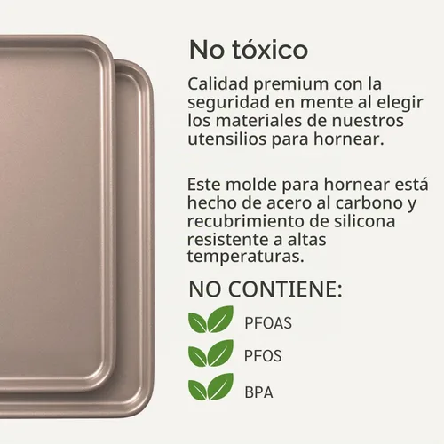 Vista 7 de HAPPIELS - Sartén antiadherente de 9 x 13 pulgadas, paquete de 2, sin PFOA ni BPA