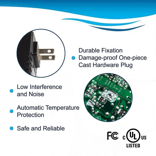 Vista 4 de HQRP Adaptador de CA/fuente de alimentación compatible con Yamaha YPG-225 / YPG225 / YPG-235 / YPG235 Teclado de repuesto más adaptador de enchufe