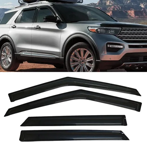 Vista 10 de Original 4 piezas de protector solar para ventanas, juego de protectores contra la lluvia para montaje exterior, bonitos visores laterales