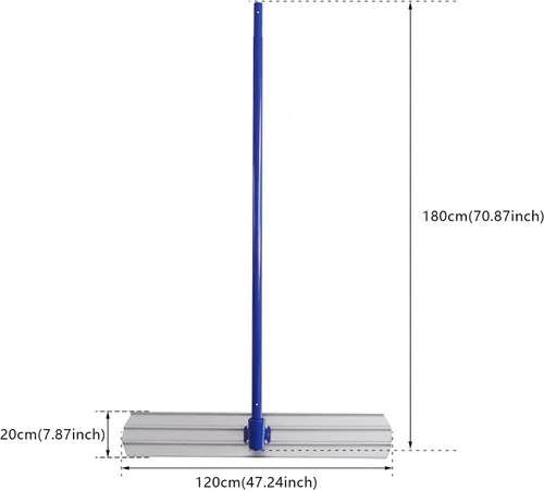 Vista 4 de Bull Float Herramientas de hormigón, kit de flotador de hormigón de 48 x 8 pulgadas, herramienta de hormigón de aleación de aluminio, paleta