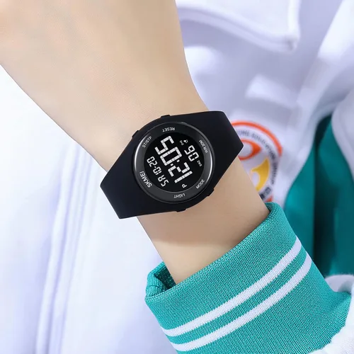 Vista 5 de FANMIS Reloj deportivo digital de moda para mujeres y hombres, reloj deportivo electrónico al aire libre Militar multifunción luminoso impermeable
