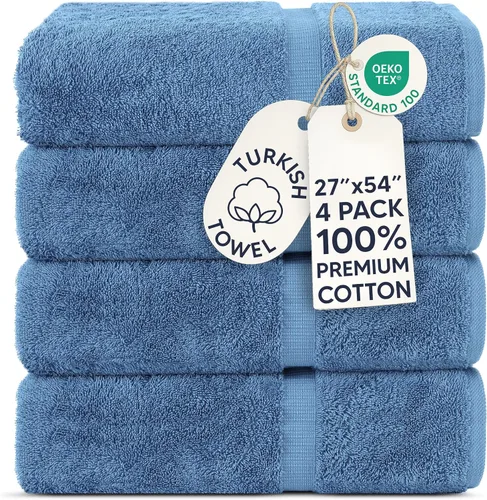 Vista 13 de Chakir Turkish Linens - Toallas turcas de 100% algodón, suaves y absorbentes (juego de 3 toallas personalizables, color aguamarina)