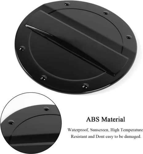 Vista 3 de RT-TCZ Accesorios de cubierta de tapa de tanque de gas para puerta de llenado de combustible para Ford Mustang 2010 2011 2012 2013 2014 (negro)