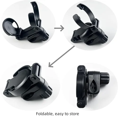 Vista 2 de Soporte plegable para cochecito de bebé, soporte universal de plástico para bebidas con abrazadera antideslizante, adecuado para botellas
