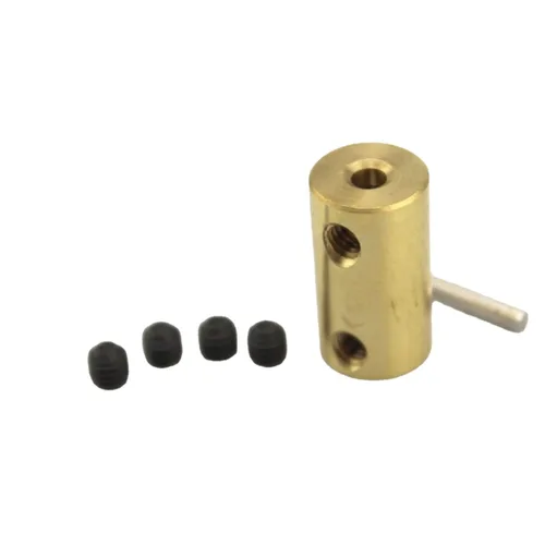 Vista 3 de Acoplamiento rígido Acoplador de eje de conexión de latón Acoplador de eje de latón para RC Airplane Boat Moto Connector Coupler 10 a 0.394 in