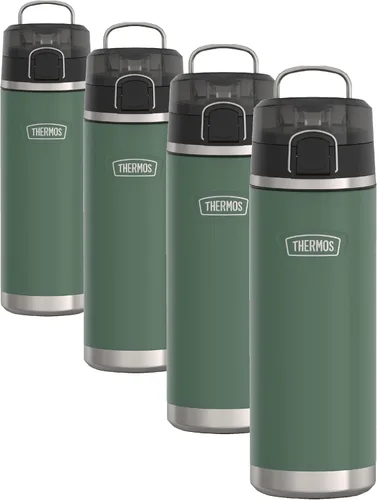 Vista 22 de THERMOS ICON SERIES, botella de agua de acero inoxidable con boquilla, 24 onzas, color verde alpino, botella de agua aislada al vacío con tapa