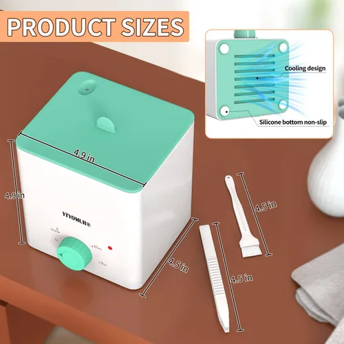 Vista 6 de Esterilizador de vasos menstruales mejorado, vaporizador de disco menstrual, modos de ebullición y vapor 2 en 1, temporizador de perilla de un solo