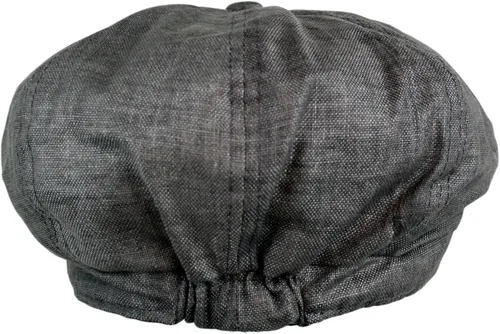 Vista 6 de Sombrero de lino para hombre de 8 paneles Applejack Gatsby Newsboy Ivy