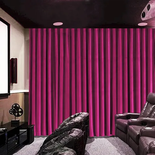 Vista 12 de cololeaf Panel de cortinas opacas de terciopelo con forro para cine en casa, cortina de ganchos planos para barra transversal o pista, 100 pulgadas